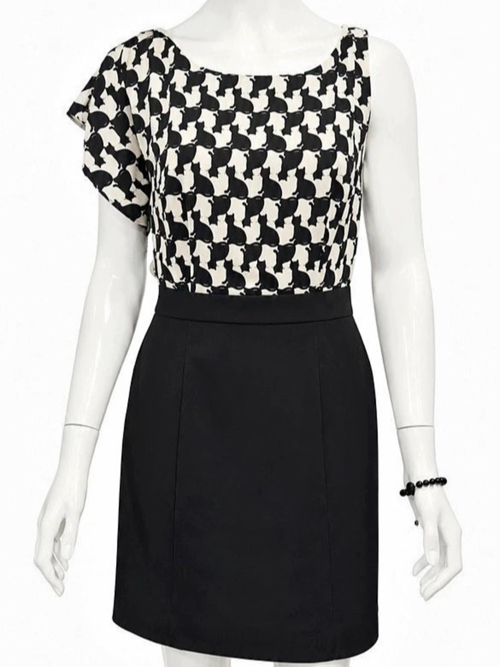 Lilly Pulitzer Black & White | 100% Silk Bodice | Mini Dress Size 4